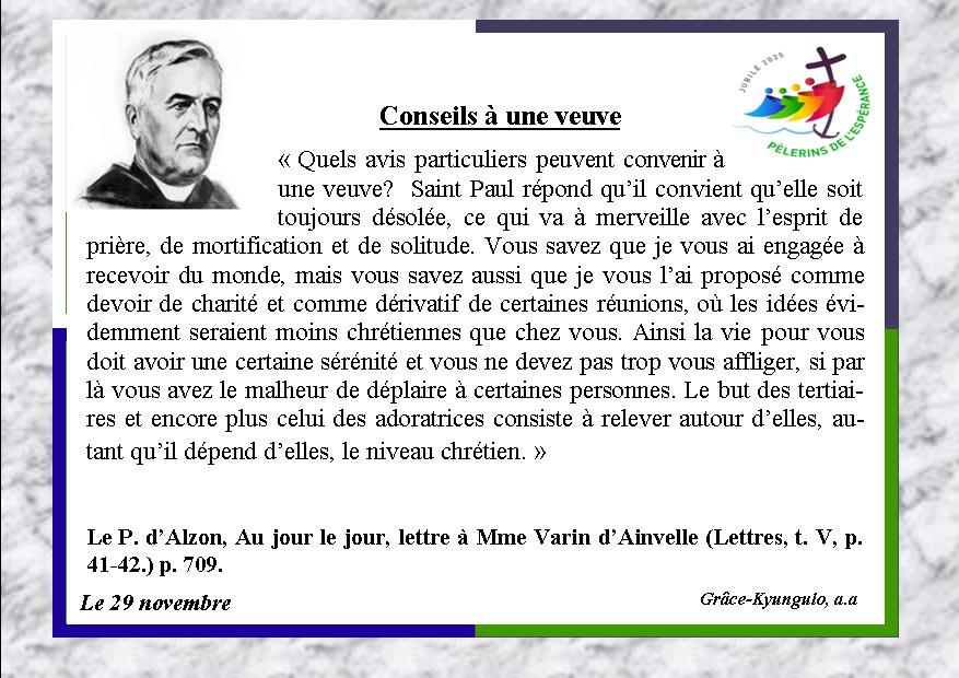 La pensée du jour (29 Novembre 2025)
