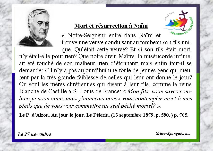 La pensée du jour (27 Novembre 2025)
