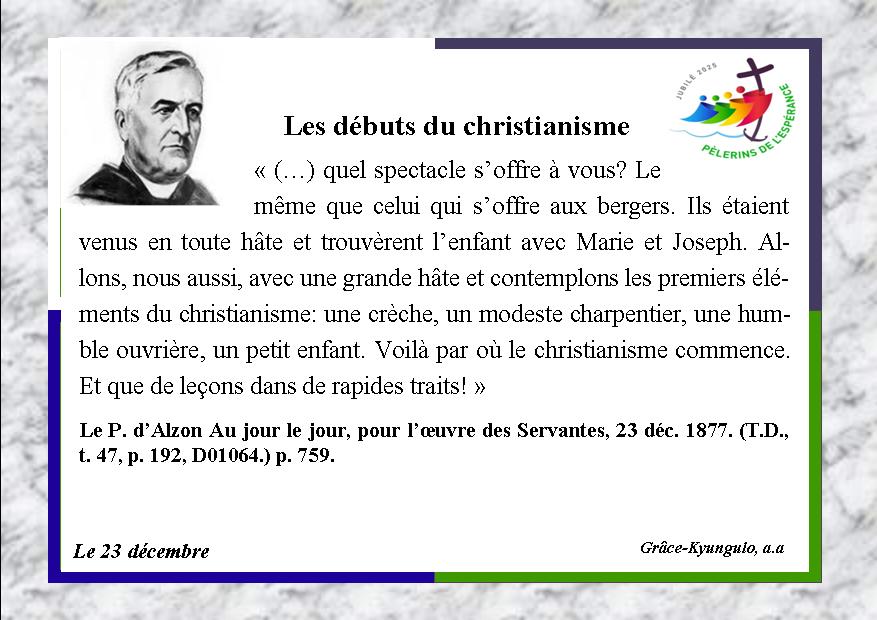 La pensée du jour (23 Décembre 2025)